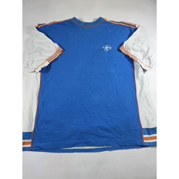 Vintage Y2K Phat Farm Heavyweight Short Sleeve T-Shirt Blue White Men's XXL - Picture 1 of 5